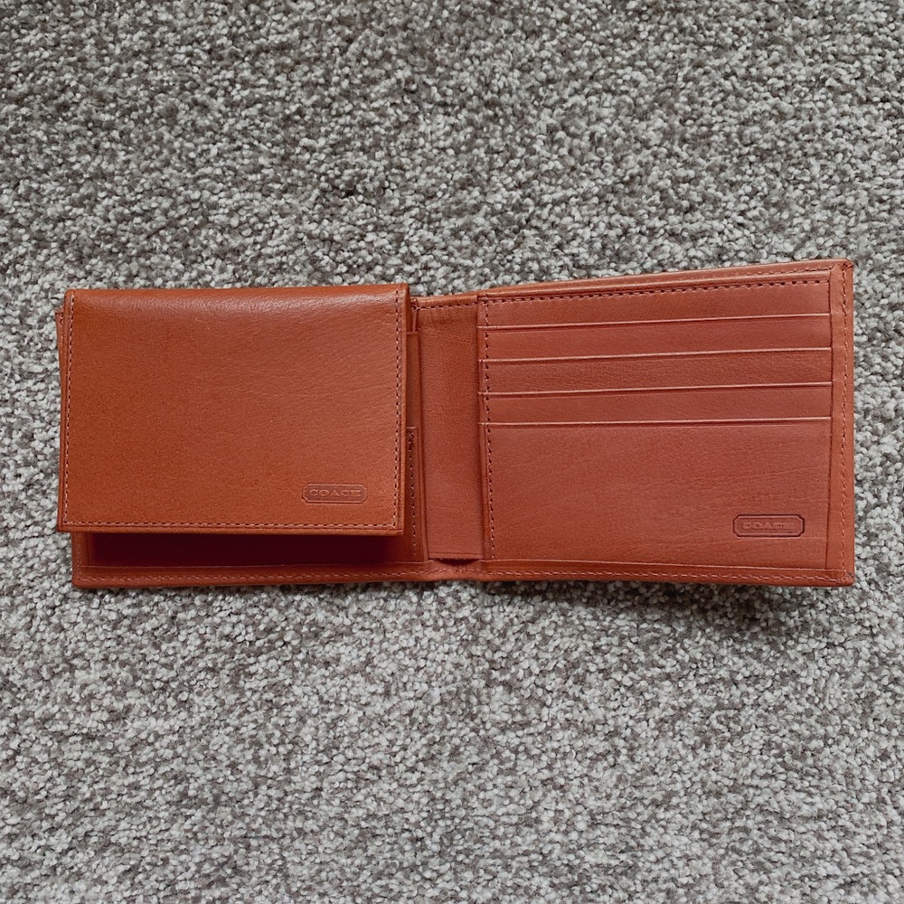 NWOT buffalo leather coach wallet